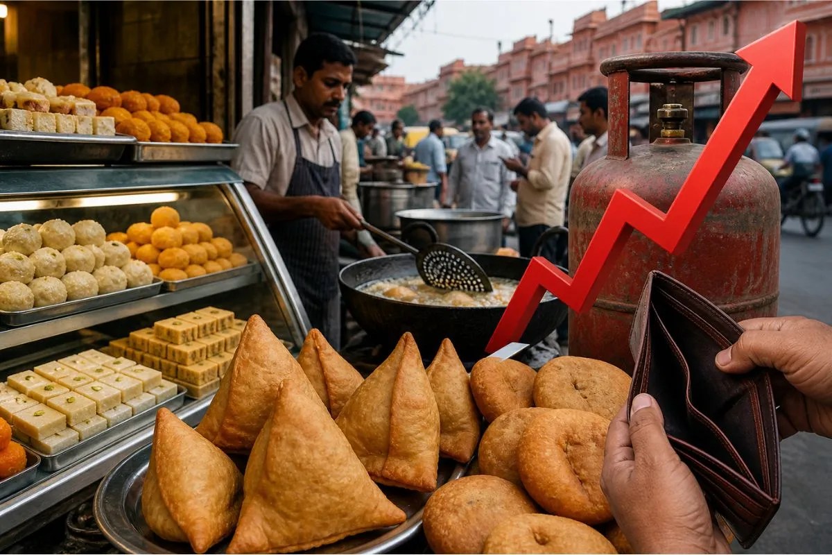 जयपुर में महंगाई का झटका: समोसा-कचोरी 5 और मिठाई 20 रुपए प्रति किलो महंगी, सिलेंडर के दाम बढ़ते ही खाने का बजट बिगड़ा | Jaipur Inflation Shock Samosa Kachori Up Rs 5 And Sweets Costlier By Rs 20 Kg After Huge Commercial Lpg Hike