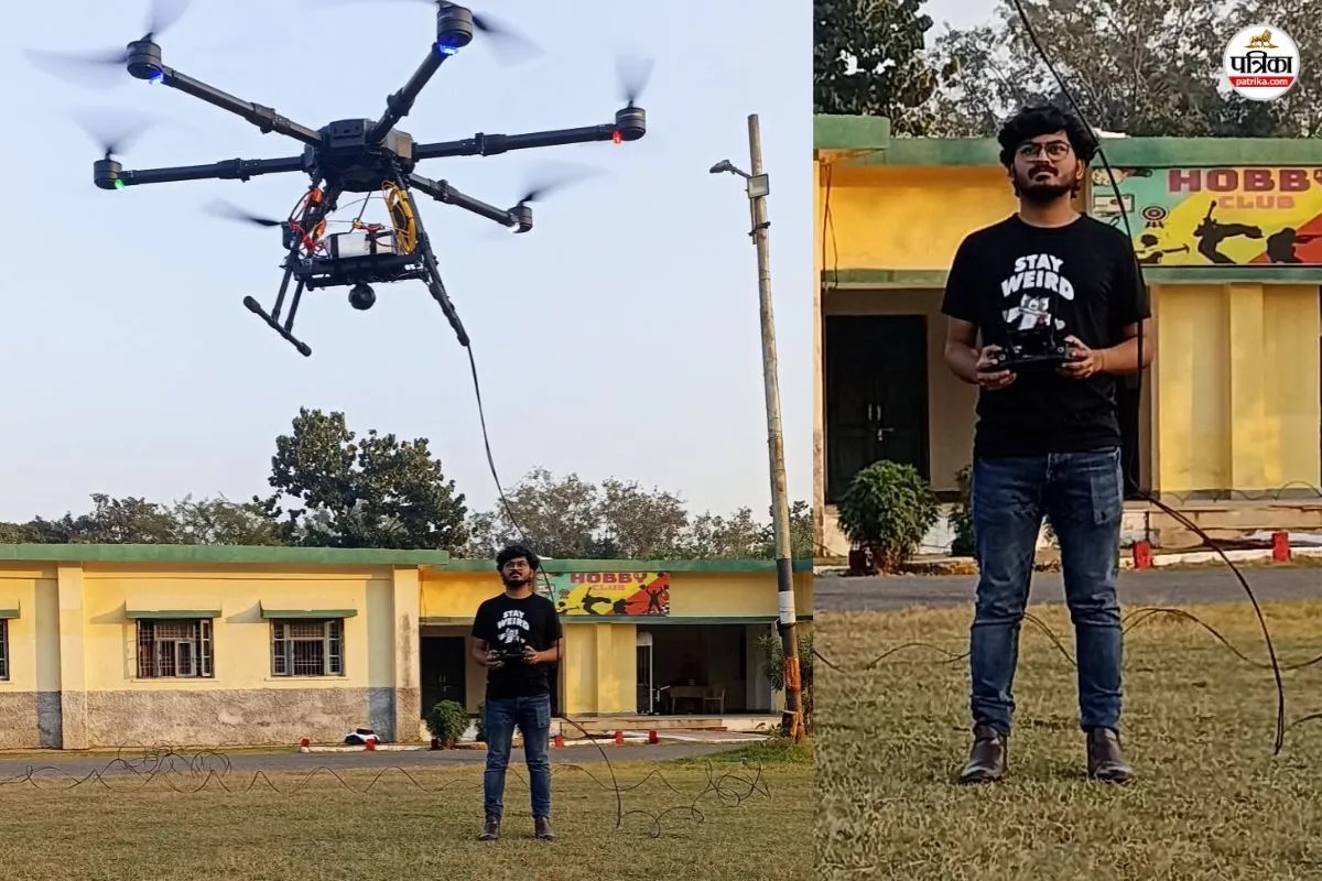 राजस्थान के युवक का कमाल: जम्मू IIT टीम के साथ मिलकर तैयार किया ‘वज्रनेत्र ड्रोन’, 100 फीट की ऊंचाई से करेगा 3KM की निगरानी | Tarang Shrivas Of Rawatbhata Made Vrajnetra Drone With Iit Jammu Team Unique Innovation For Indian Army