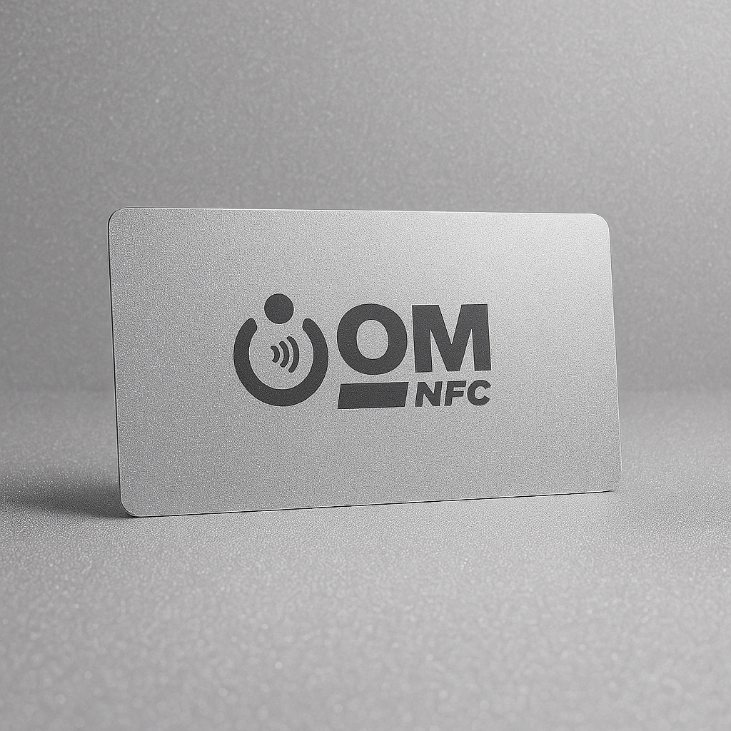 Glossy Grey PVC NFC Card